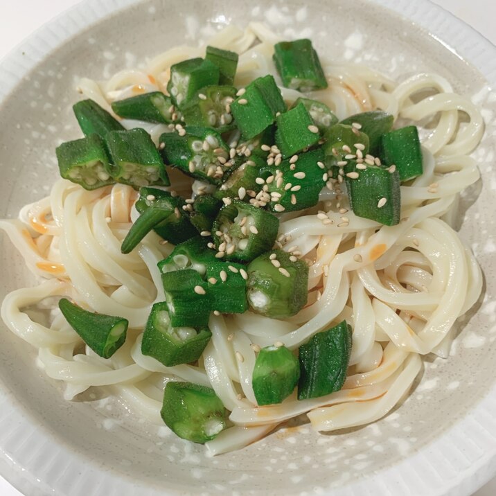 ピリ辛 食欲アップ オクラのぶっかけうどん